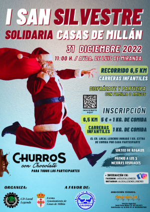 BORRADOR CARTEL San Silvestre CASAS DE MILLÁN 2022