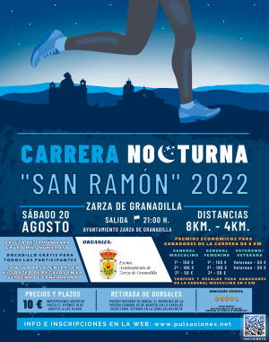 CARTEL Carrera Nocturna San Ramón ZARZA DE GRANADILLA 2022