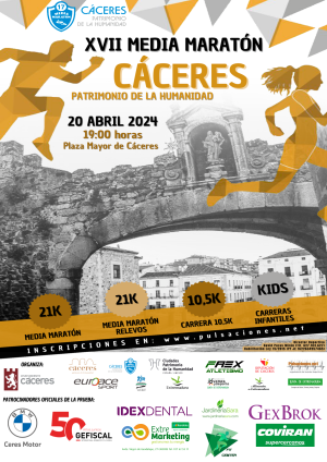 CARTEL Media Maratón Cáceres 2024