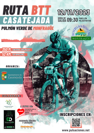 CARTEL RUTA BTT PULMÓN VERDE DE MONFRAGÜE 2023