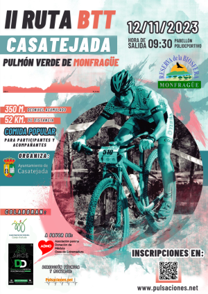 CARTEL RUTA BTT PULMÓN VERDE DE MONFRAGÜE 2023