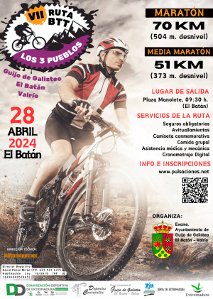 CARTEL VII Ruta BTT LOS 3 PUEBLOS 2024